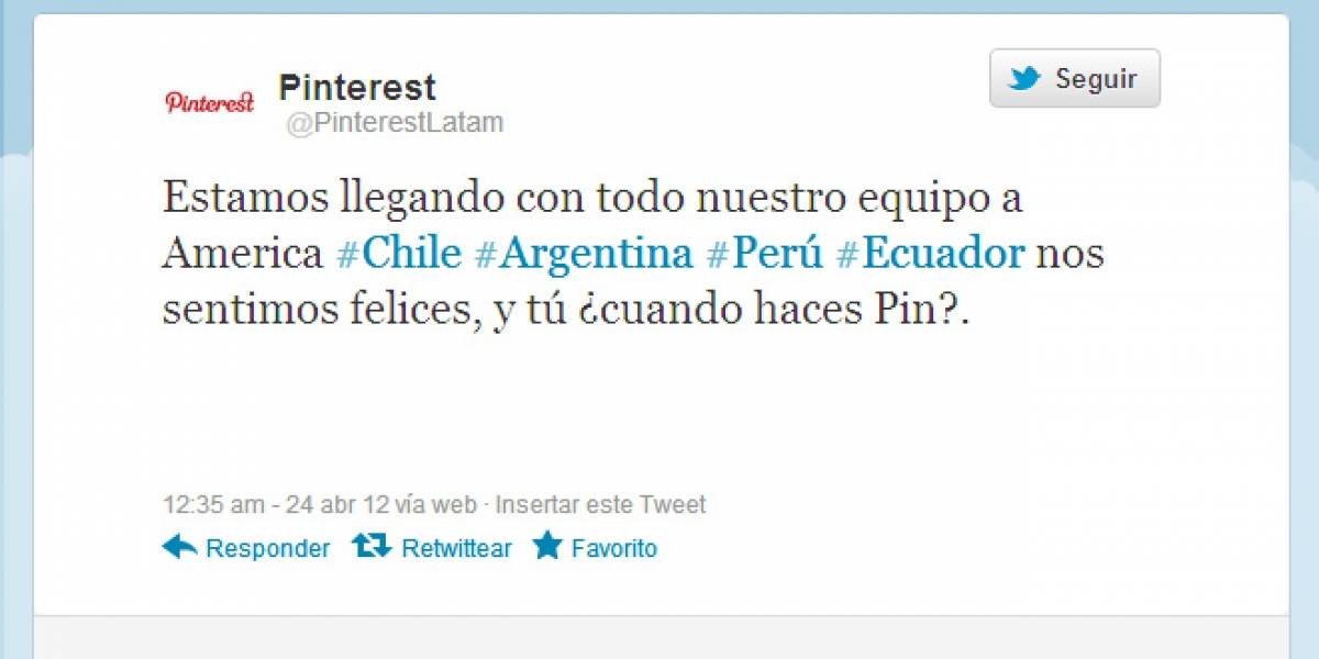 Pinterest llega a Latinoamérica