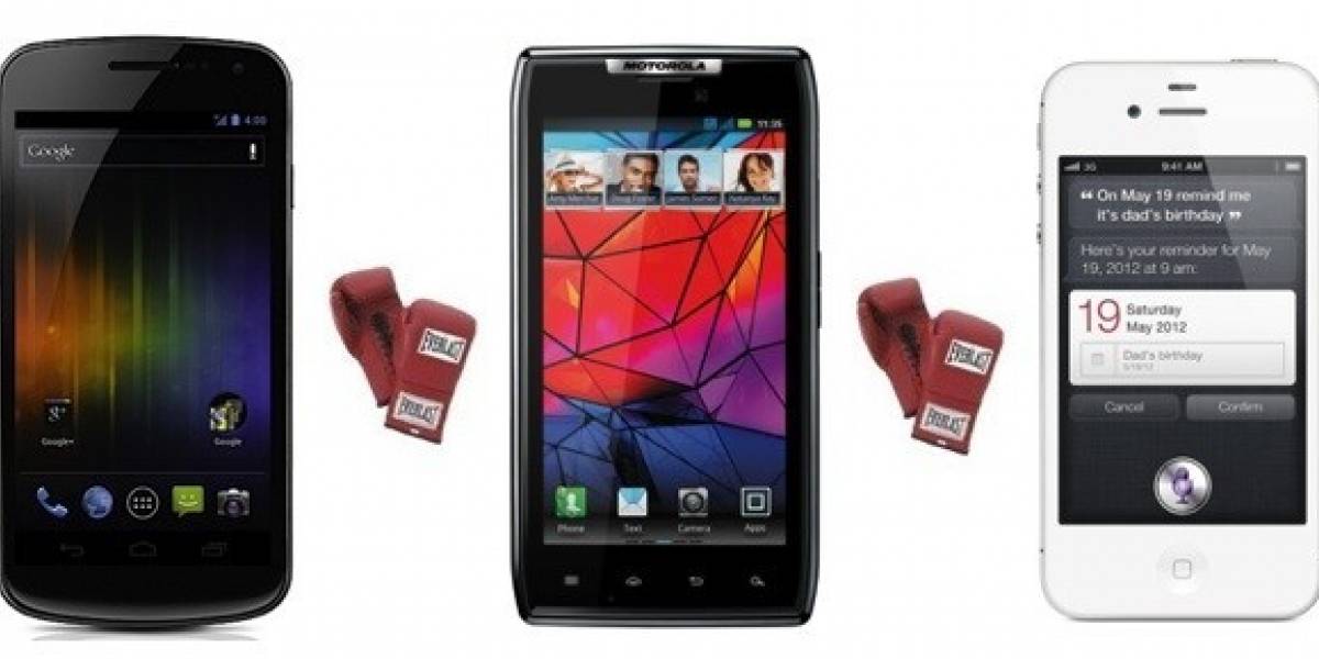 Fight! Galaxy Nexus, Droid RAZR y iPhone 4S
