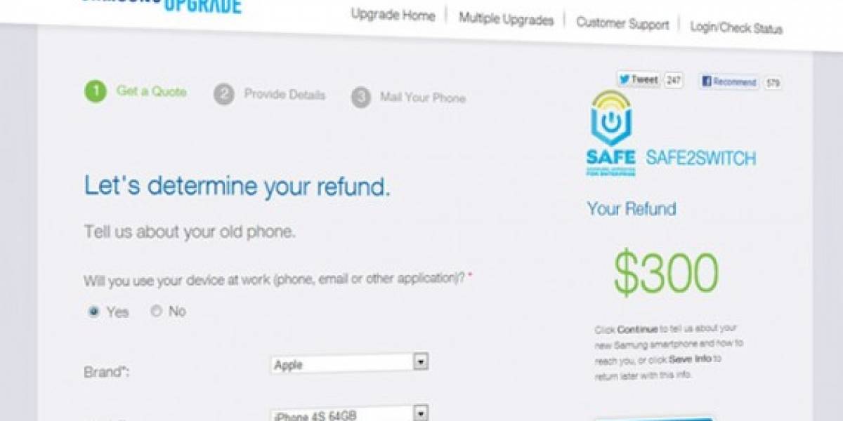 Samsung paga hasta US$ 300 por el iPhone 4S a compradores del Galaxy SIII en EE.UU.