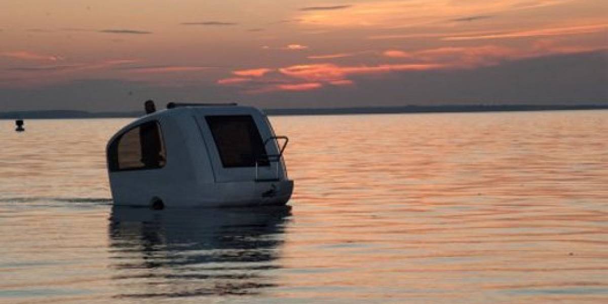 Con esta caravana anfibio se podrá viajar por tierra y agua