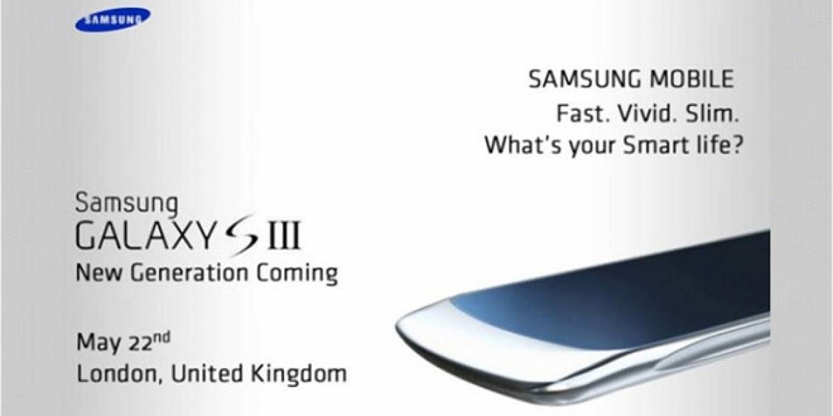 Una supuesta invitación de prensa filtrada revela una imagen del Samsung Galaxy SIII