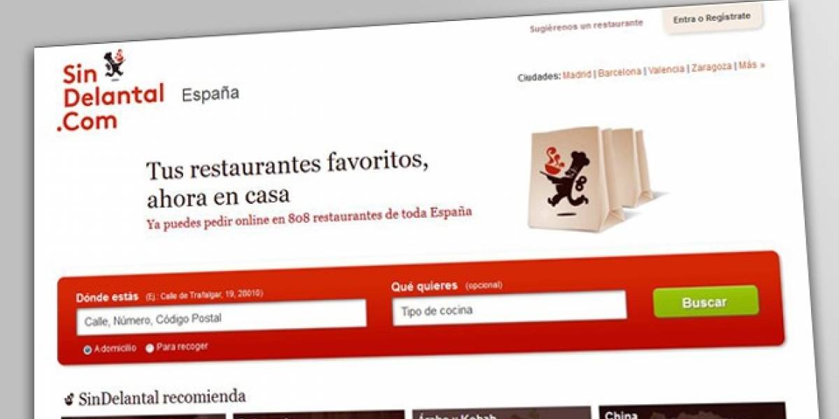 Sindelantal: Pide tus platos preferidos a domicilio a través del móvil