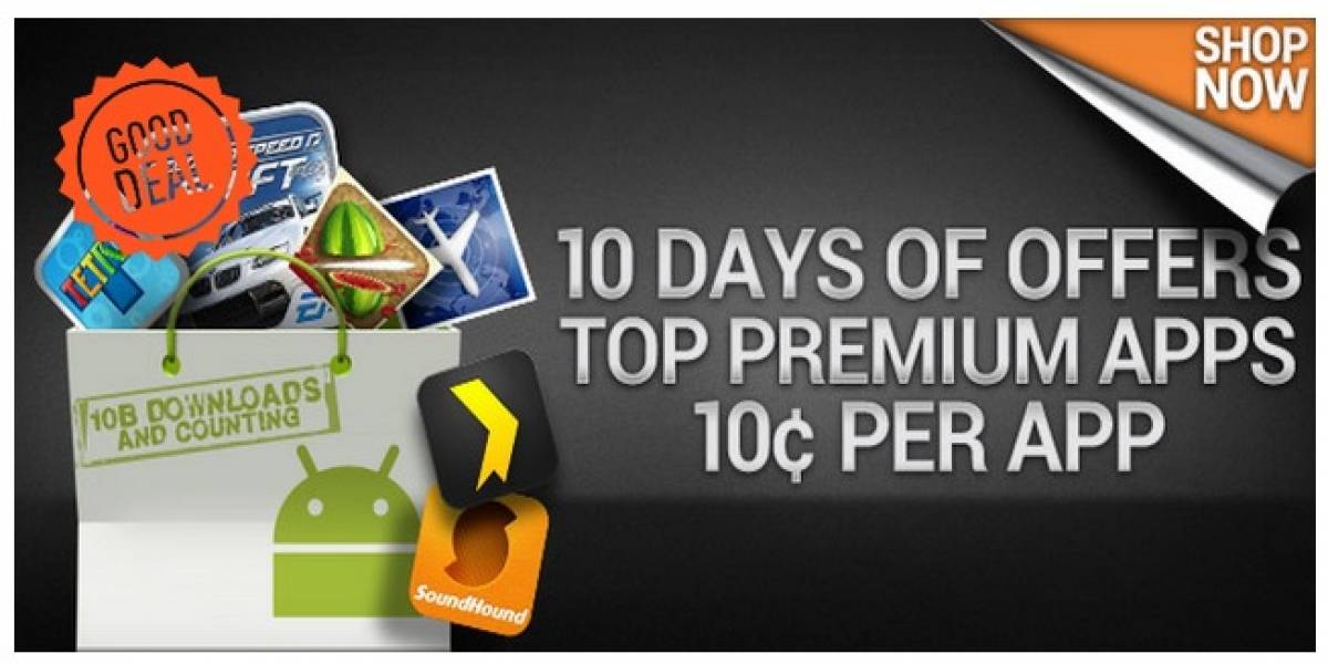 Android Market celebra las 10 mil millones de descargas con aplicaciones a sólo USD$ 0,10