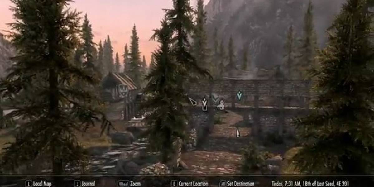 Skyrim tiene un mod para usar su mapa como en Google Street View