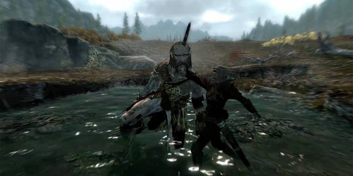 Así lucen las animaciones del combate y los hechizos en Skyrim