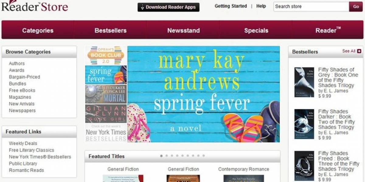 Sony lanza tienda de eBooks y actualiza su aplicación para Android