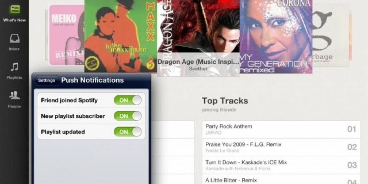Spotify se actualiza para iOS con notificaciones push