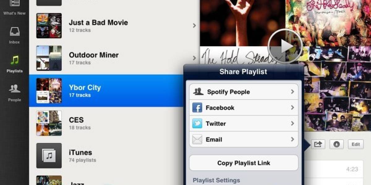 Spotify lanza su servicio para iPads