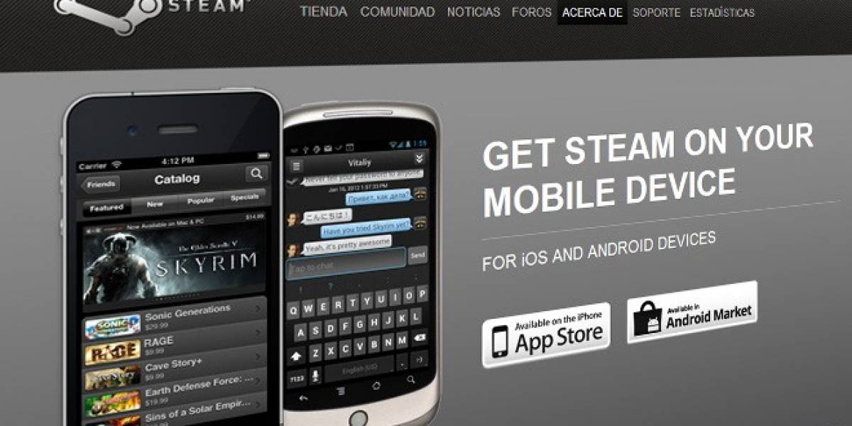 Steam para Android y iOS, ahora disponible para todos