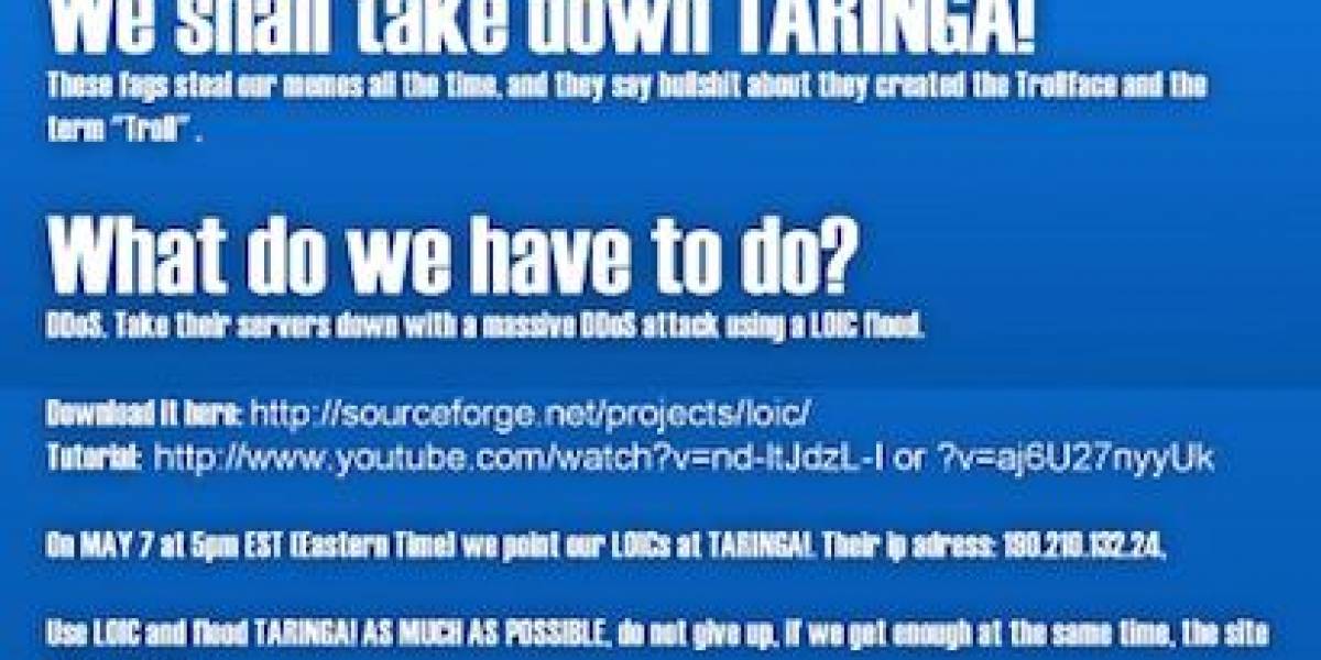 El falso ataque de 4chan a Taringa por robarle sus memes
