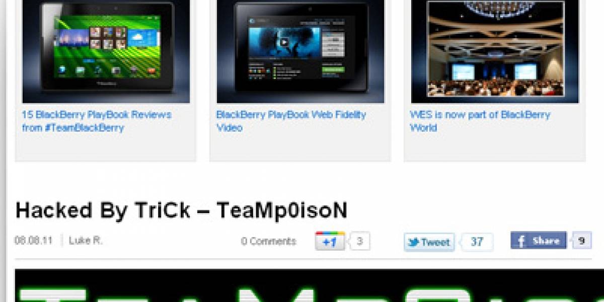 Hackean blog de RIM tras anunciar que colaborará con la policía de Londres