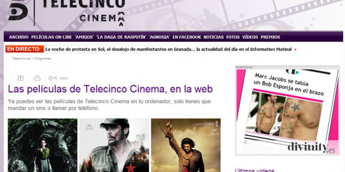 España: Telecinco estrena videoclub por Internet