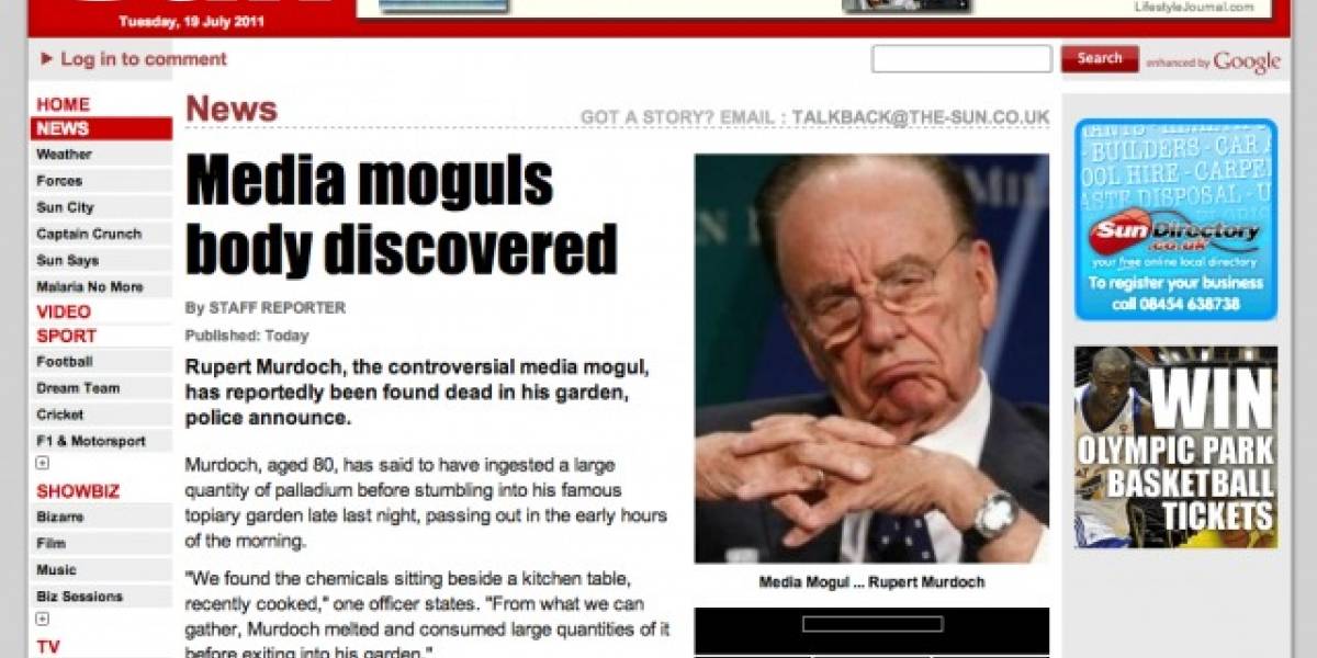 LulzSec vuelve a las pistas y hackea el diario The Sun