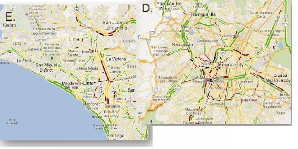 Google Maps agrega una capa de condiciones de tránsito en Perú y México