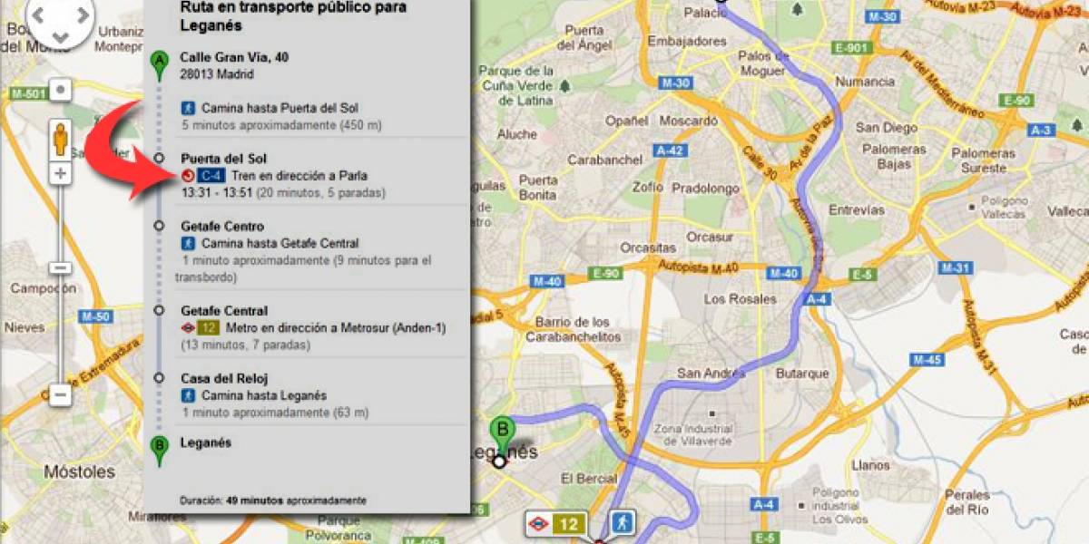 España: Las estaciones de cercanías de Madrid en Google Transit