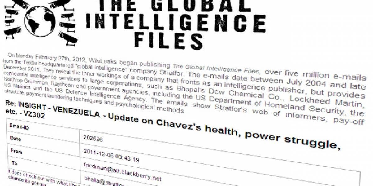 WikiLeaks filtra información sobre la salud de Chávez tras extensa publicación de e-mails
