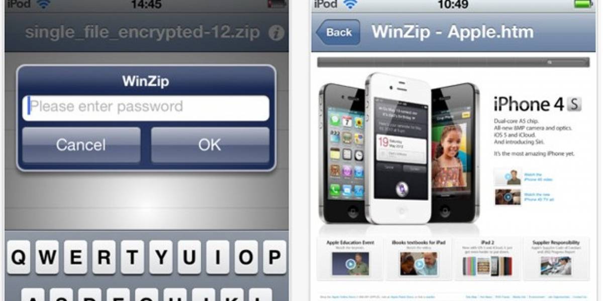 WinZip llega a dispositivos móviles Apple con iOS