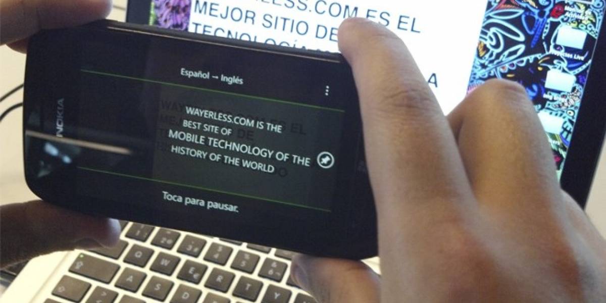 Actualización para Bing Translator en WP7 añade traducciones en realidad aumentada