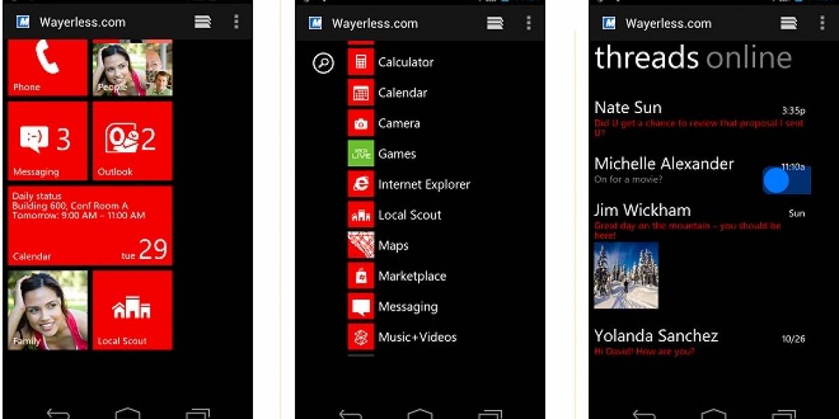 ¿Cómo se vería tu teléfono móvil iOS o Android con Windows Phone Mango?