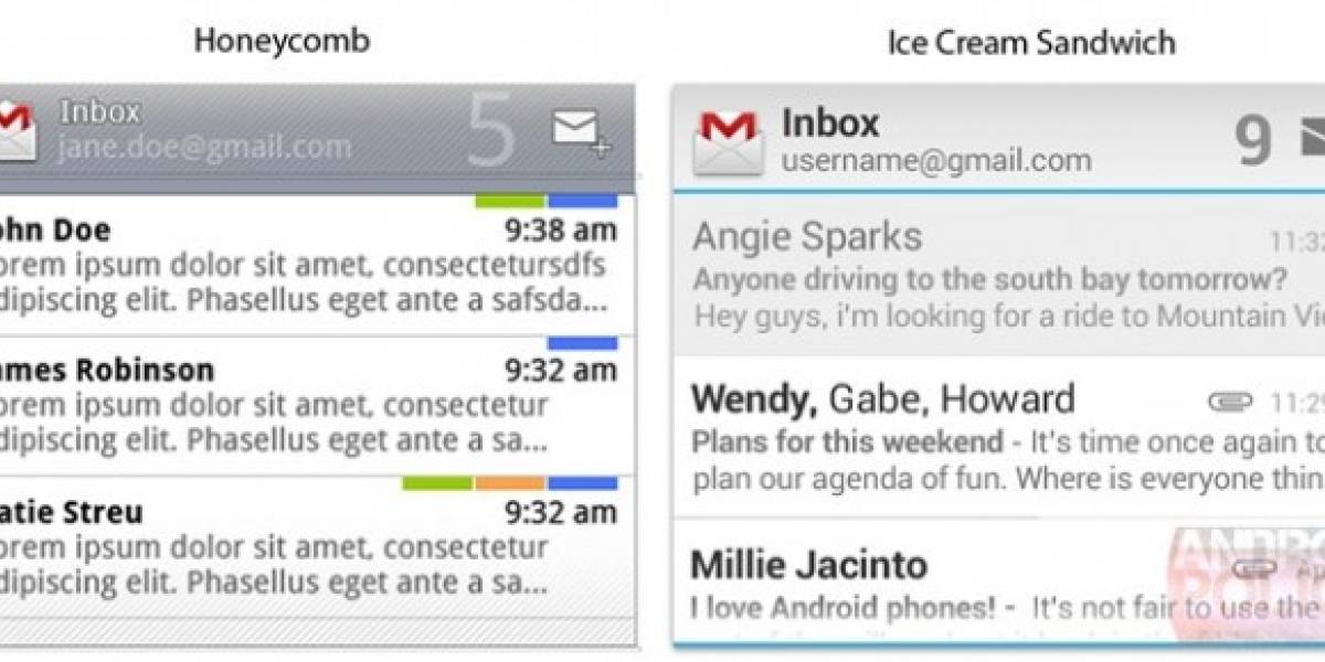 Widgets de Android Ice Cream Sandwich se filtran antes del lanzamiento