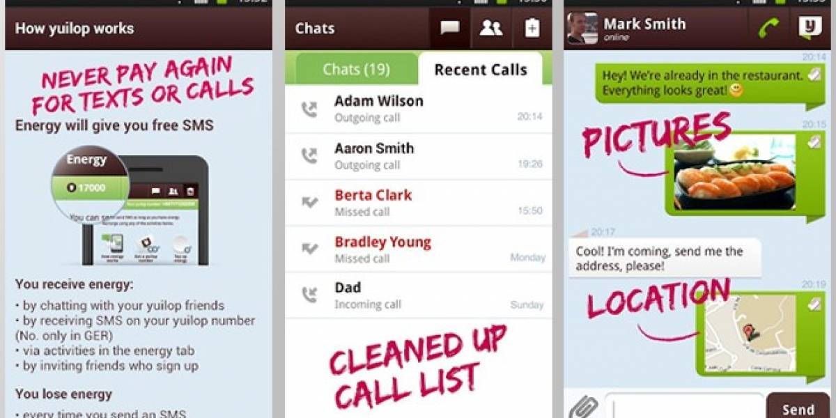 Yuilop, una aplicación para llamar y mandar sms... completamente gratis