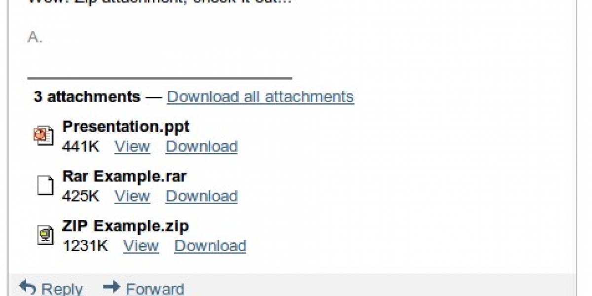 Gmail y Google Docs ahora leen ZIP y RAR