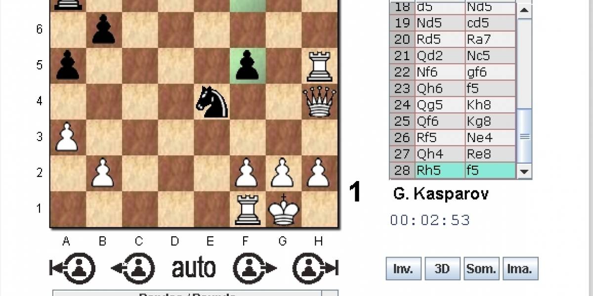 Sigue el duelo de Kárpov v/s Kaspárov por Internet
