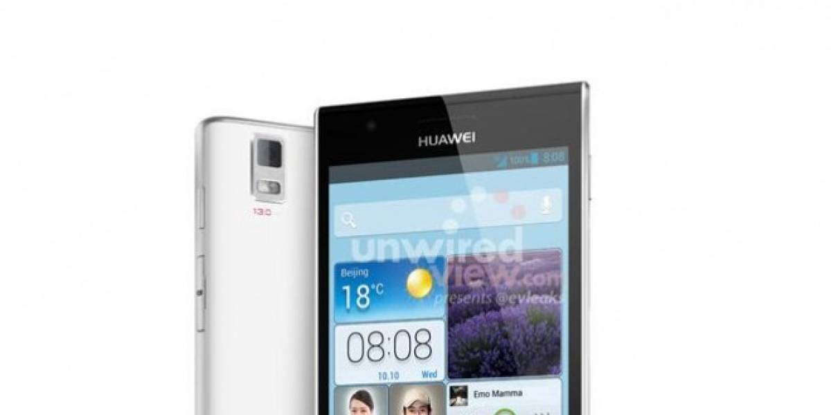 Un render del Huawei Ascend P2 muestra su delgadez