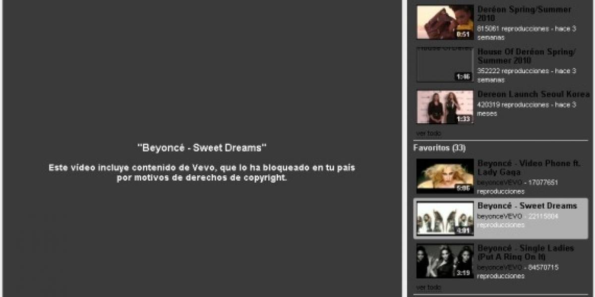 Sony bloquea el canal de Beyoncé en YouTube por violar la propiedad intelectual