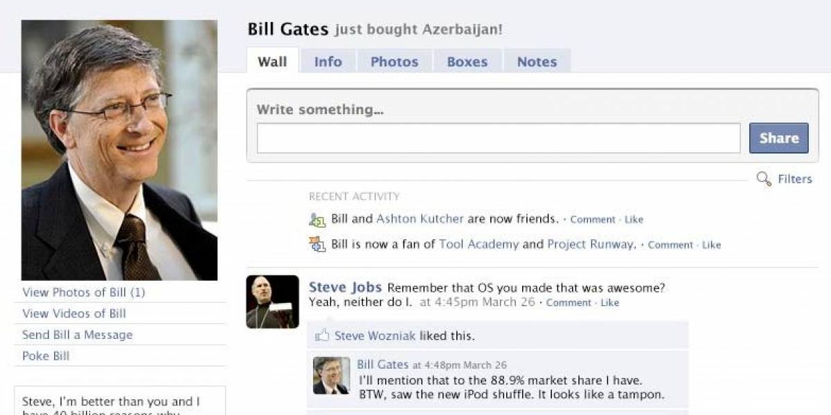 Bill Gates dejó Facebook porque mucha gente quería ser su amiga