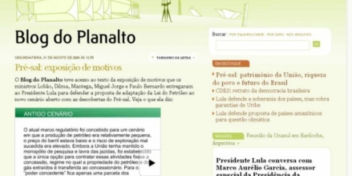 Blog de Lula debutó y tuvo su primer gran problema