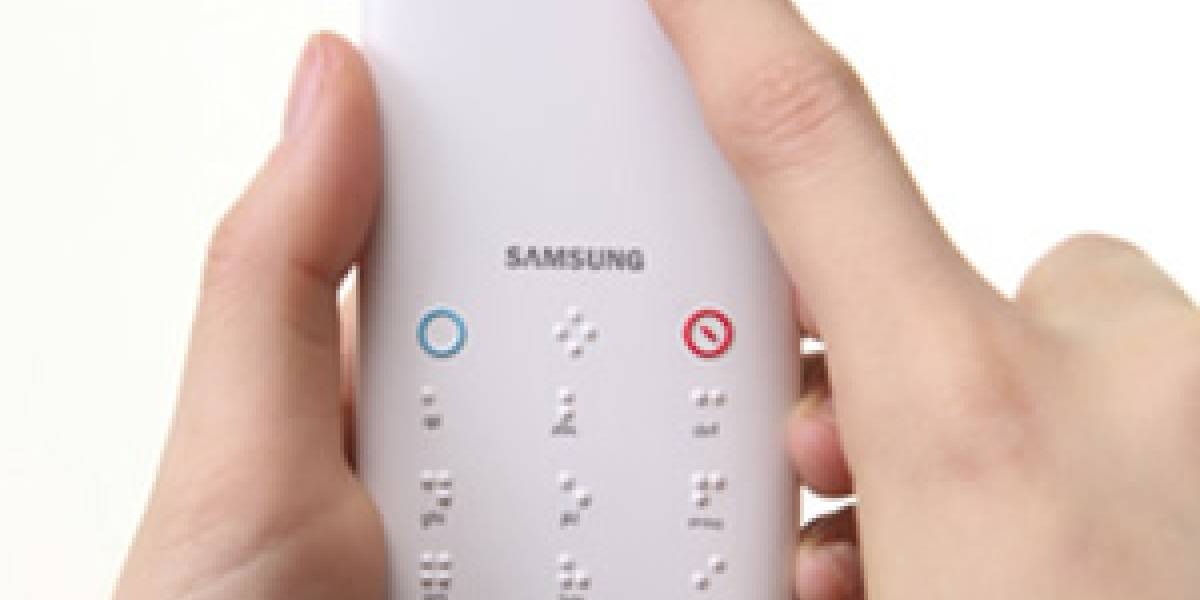 Concepto: celular para ciegos en braille