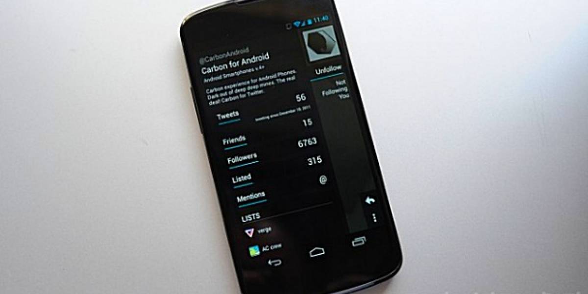 Aparecen primeras imágenes de Carbon, uno de los clientes de Twitter más esperados para Android