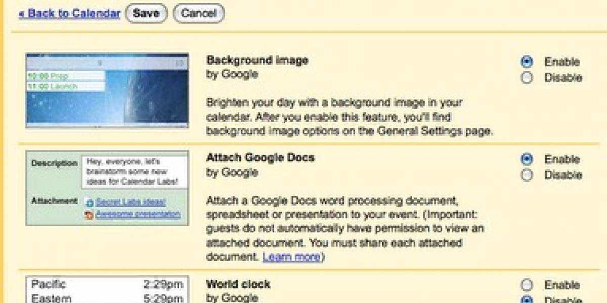 Nuevos servicios para Google Calendar y Tasks