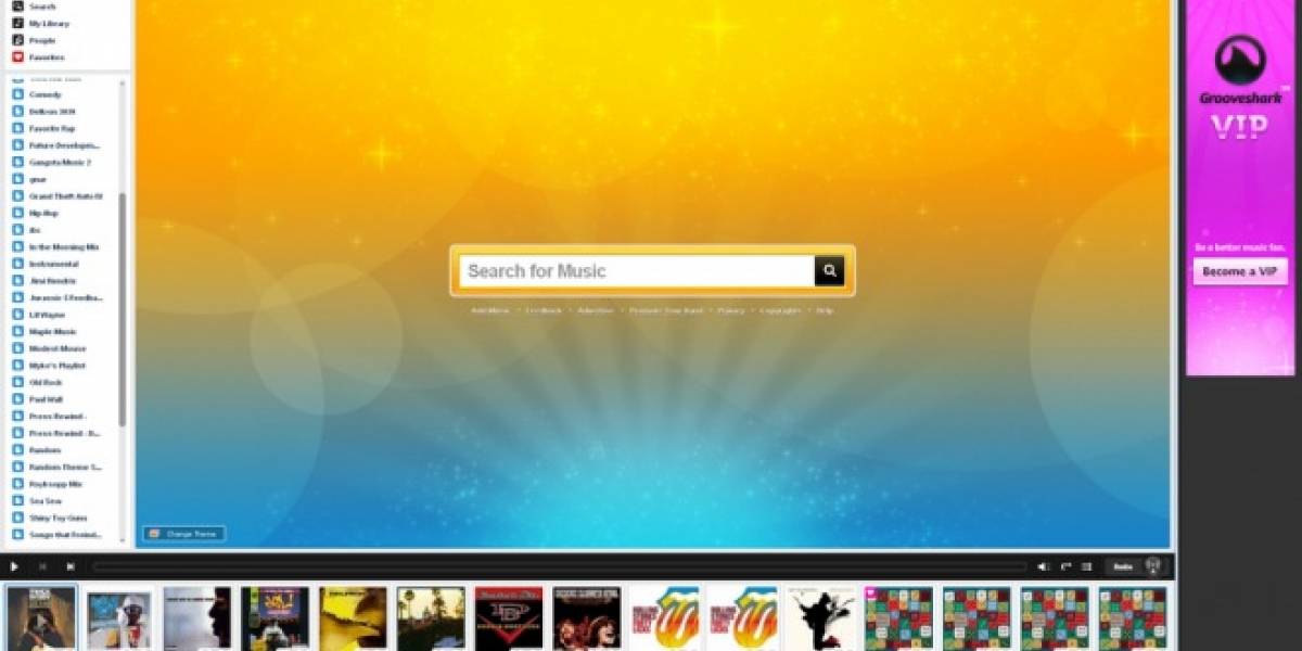 GrooveShark estrena su nueva interfaz para cuentas gratuitas