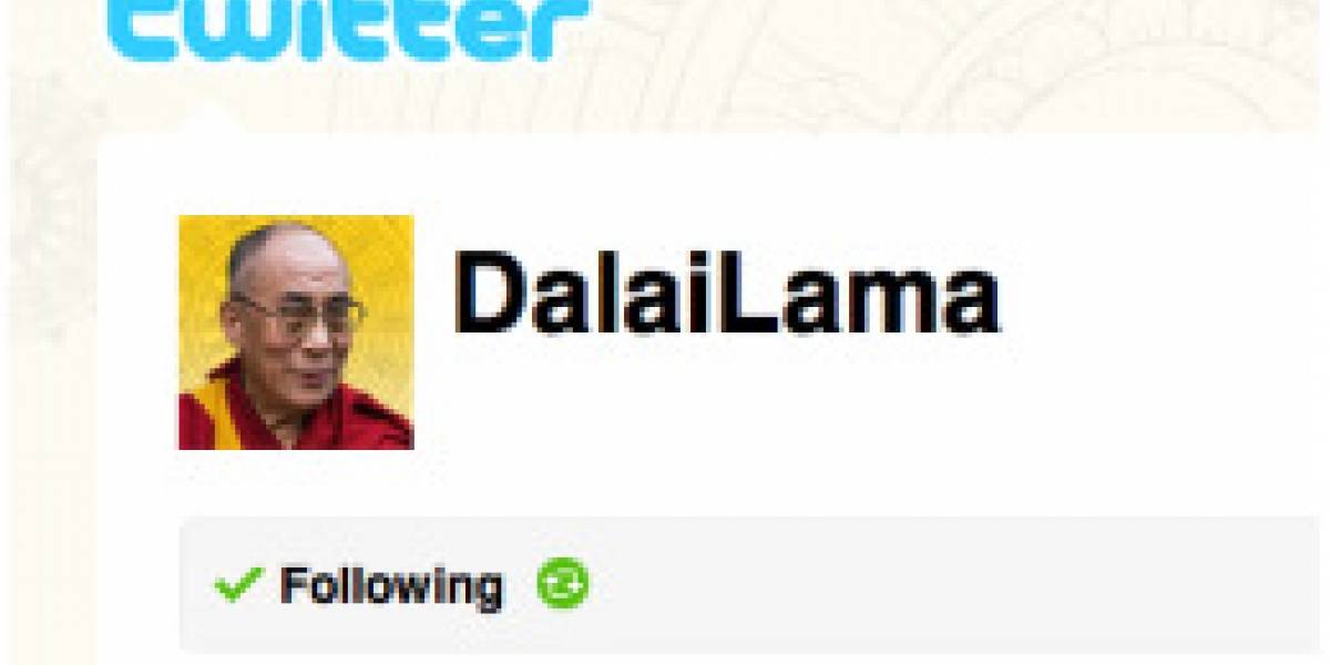 El Dalai Lama ahora tiene cuenta de Twitter