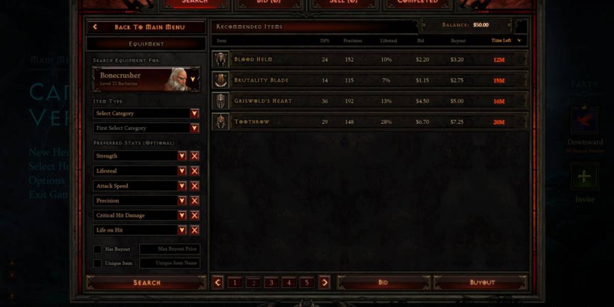 La Casa de Subastas de Diablo III llegará el 12 de junio