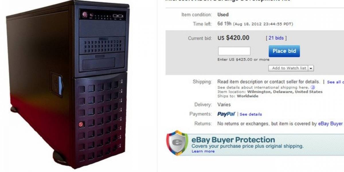 Se vende en eBay supuesto kit de desarrollo de Xbox 720