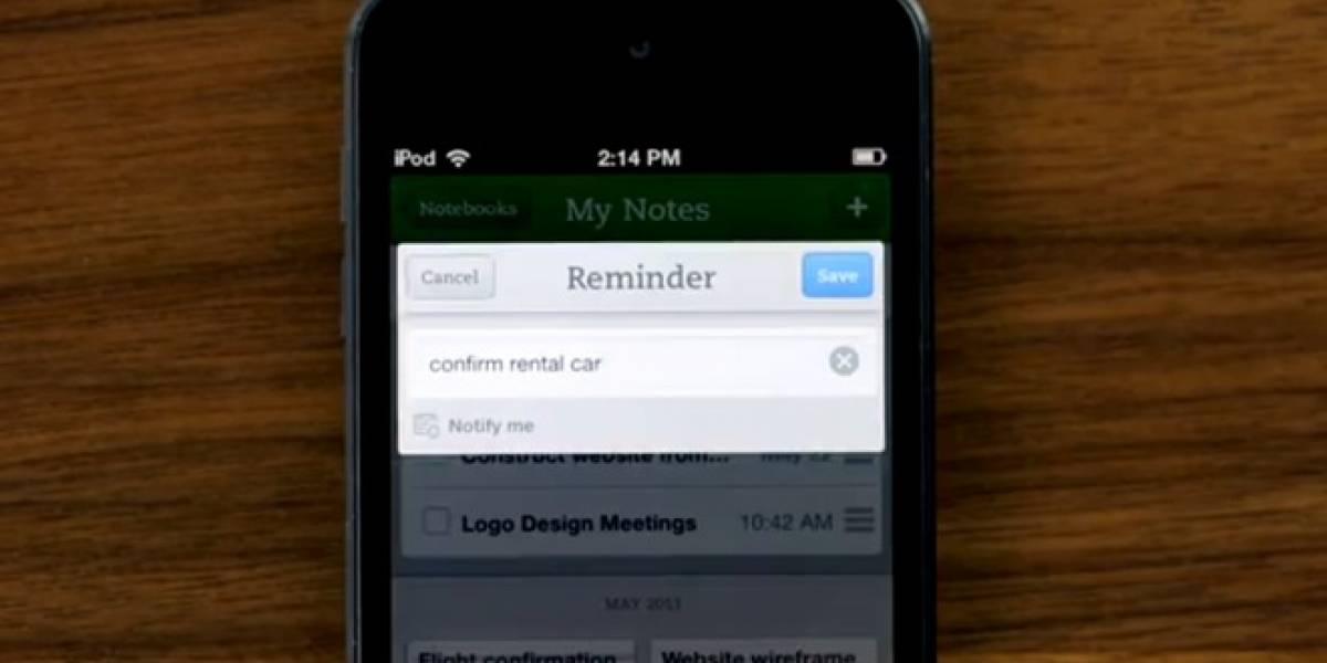 Evernote finalmente lanza una función para crear recordatorios