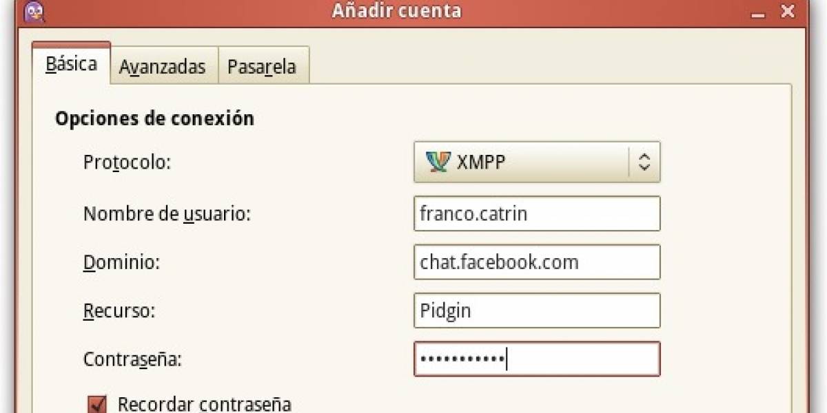 Chat de Facebook en tu cliente de mensajería instantánea favorito