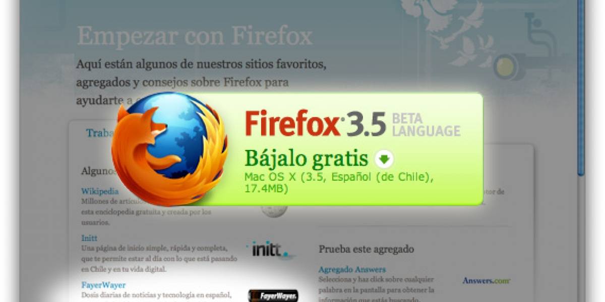 Firefox 3.5 finalmente disponible en chileno, español, mexicano y argentino