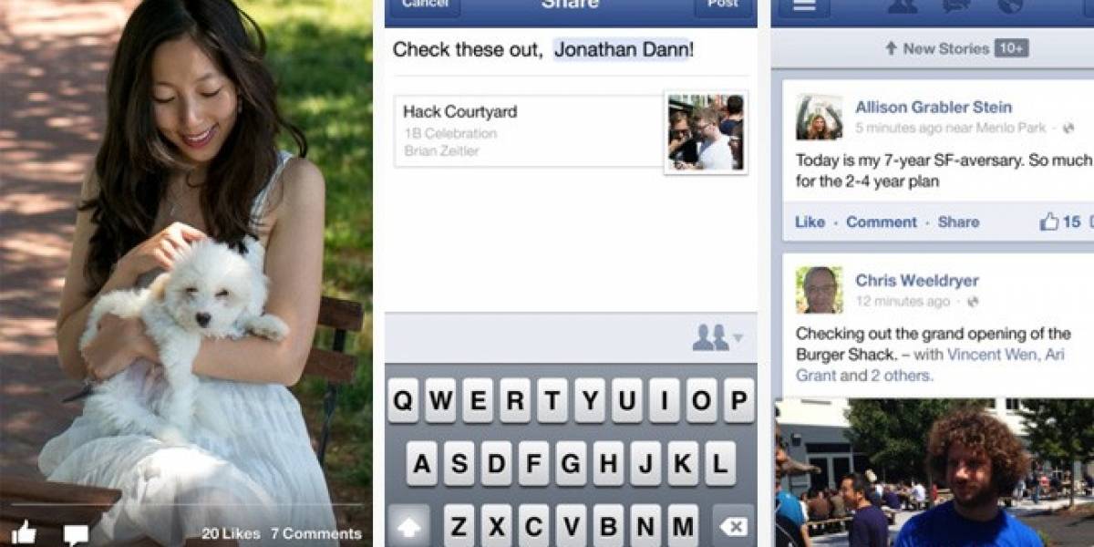 Facebook también se actualiza para iOS