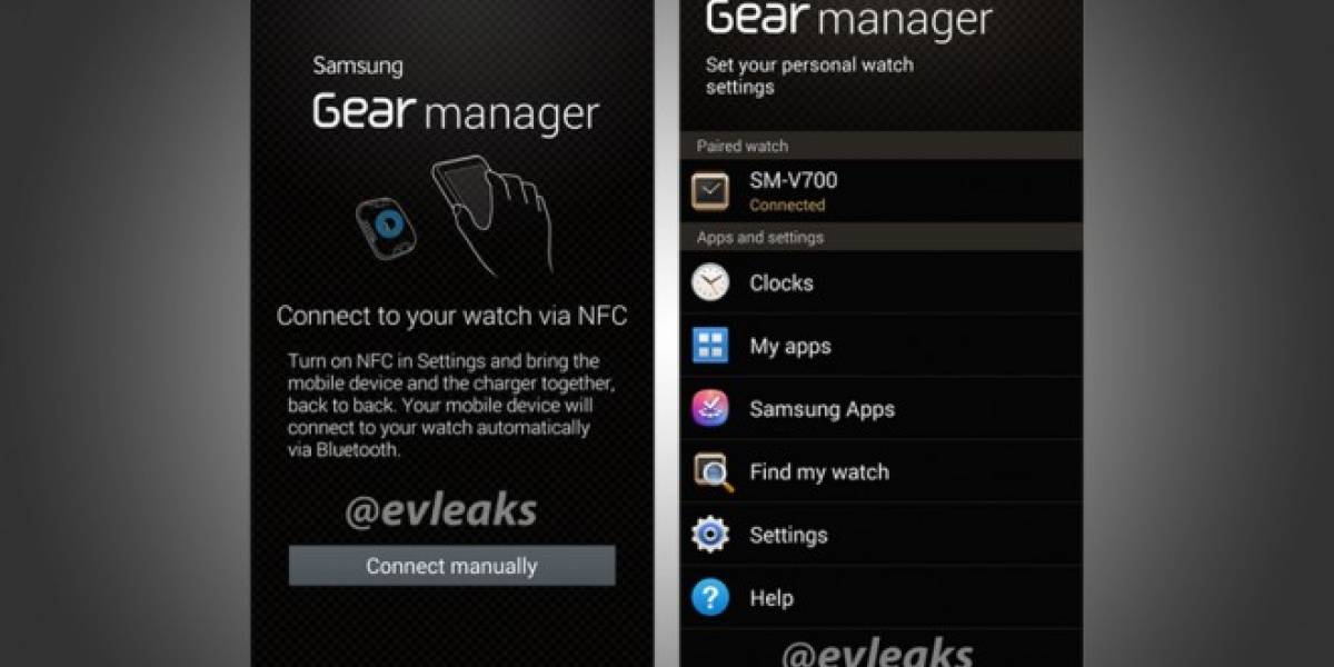 Se filtran imágenes de la aplicación para administrar el Samsung Galaxy Gear
