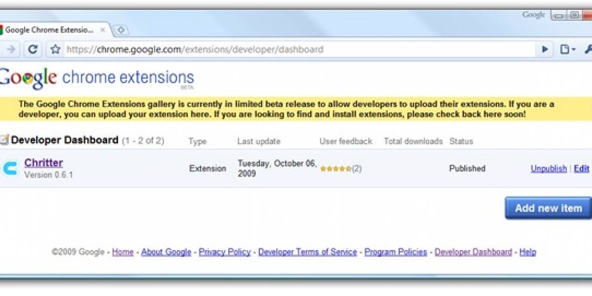 Google Chrome se abre a las extensiones de terceros