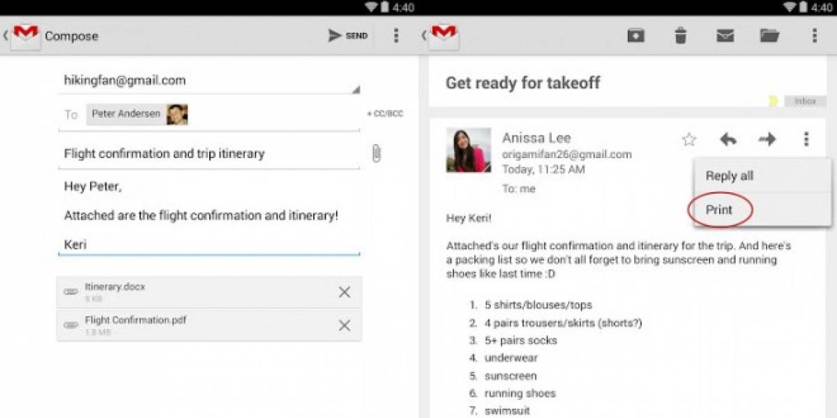 Gmail para Android mejora compatibilidad para adjuntar archivos