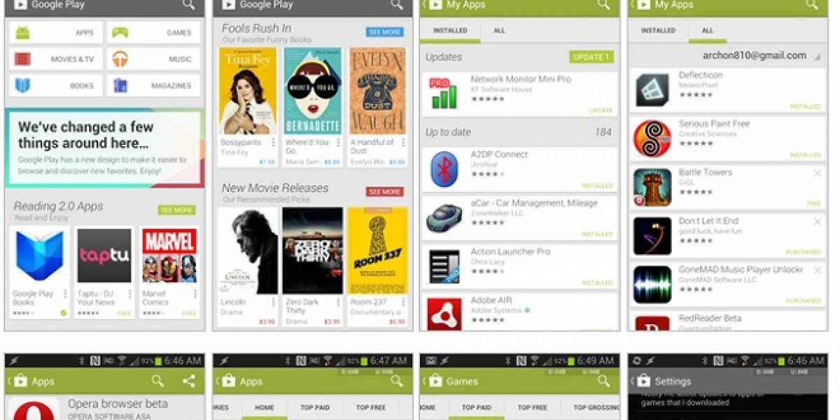 Instala ahora el nuevo Google Play 4.0