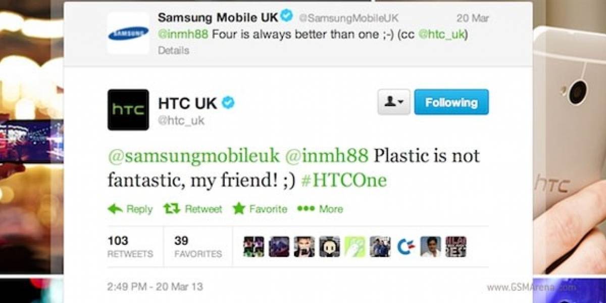 HTC y Samsung se atacan en redes sociales