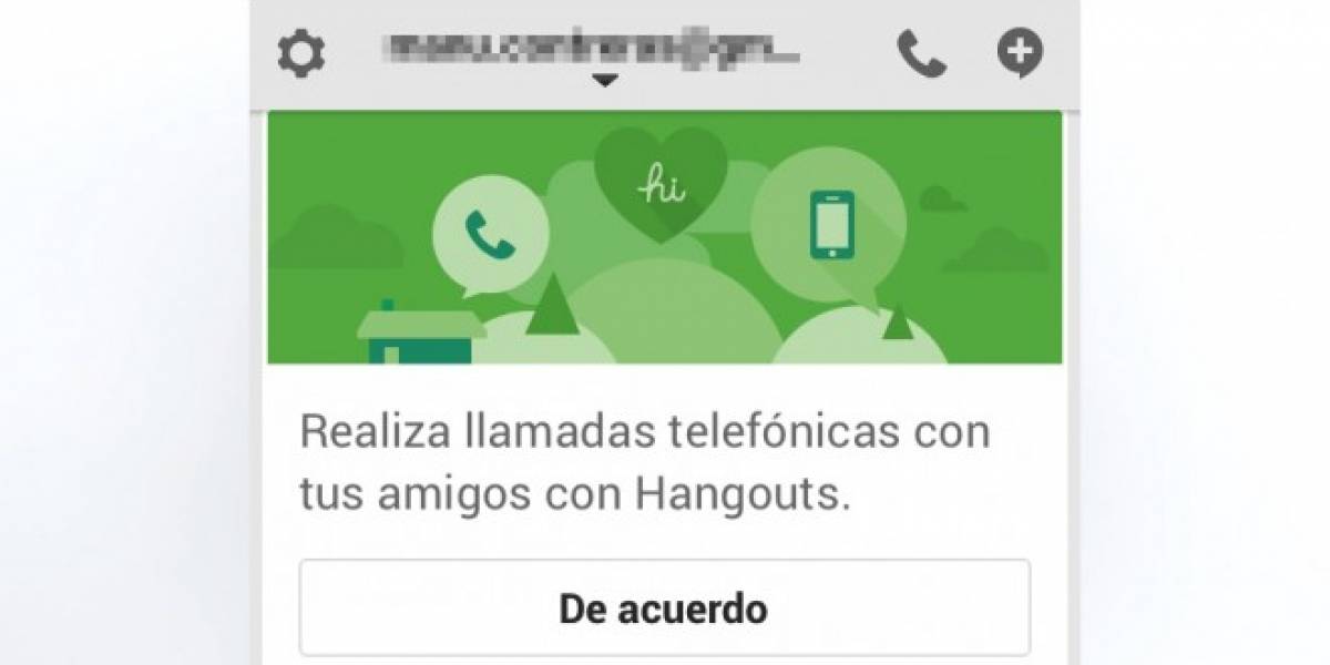 Hangouts permite hacer llamadas a teléfonos desde iOS