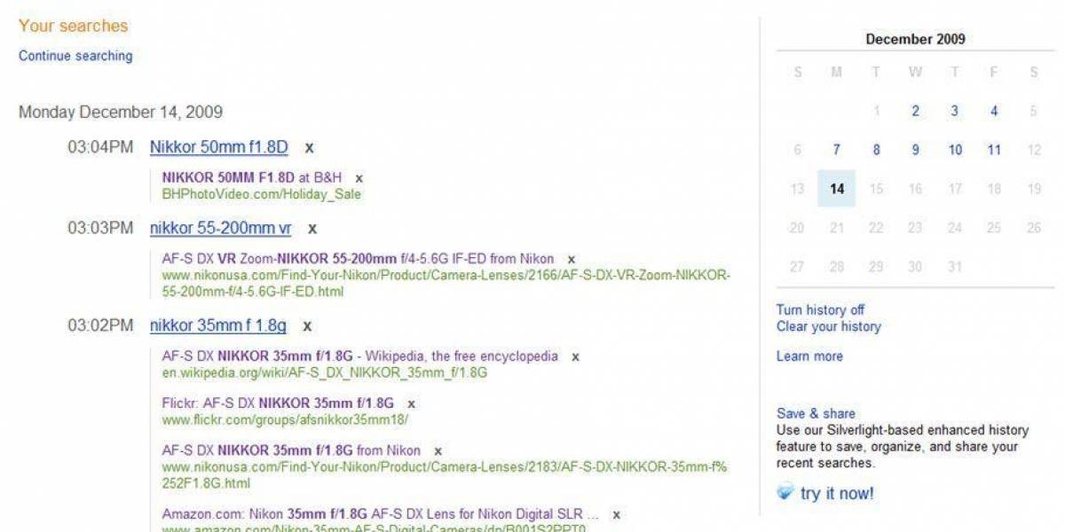 Microsoft modifica historial de visitas de Bing y provoca a Google
