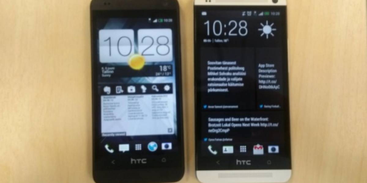 Un supuesto HTC One Mini posa para la cámara espía